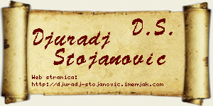 Đurađ Stojanović vizit kartica